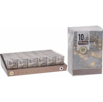 Vánoční světelný řetěz Vánoční světýlka 10 LED 130 cm teplá bílá