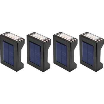 LED solarní nástěnné světlo na garáže a zídky 4 ks, iPRO, 3 W, teplá barva