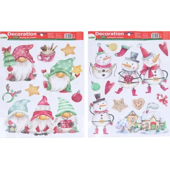 Vánoční dekorace Vánoční okenní dekorace 41x29 cm - Sada 2 kusů