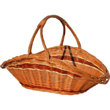 Koš na dřevo proutěný červený