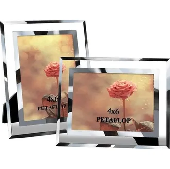 Zahradní dekorace PETAFLOP fotorámeček 10x15 skleněný fotorámeček fotorámeček svatební rodinná sada 2 ks