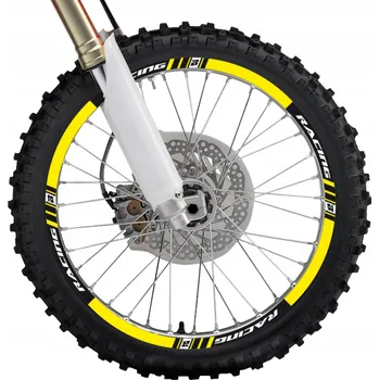 Samolepicí dekorace na vozidlo BLACKBIRD SADA NÁLEPEK NA RÁFKY (RACING) ŽLUTÁ