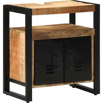 Koupelnový nábytek Koupelnová skříňka s policí Hnědá Masivní magnovníkové dřevo