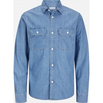 Pánská košile Košile Jack and Jones Lt Blue Denim 3231186 M