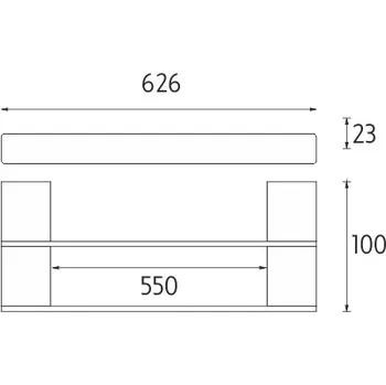 Držák na kartáček Nimco Dvojitý držiak na uteráky, 63 cm Ki 14061D-26