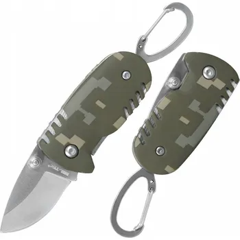 Nůž Skládací Lehký Kompaktní MIL-TEC Přívěsek Na Klíče s Karabinkou AT-Digital