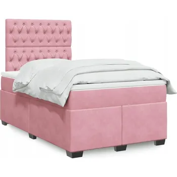 Ložnice Čalouněná jednolůžková postel VidaXL 120x200 cm, odstíny růžové