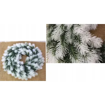 umělá květina Umělý dekorativní věnec BÍLÝ prům. 40 cm XTS-131