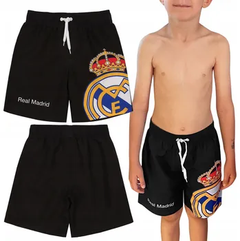 Chlapecké kraťasy PLAVECKÉ kraťasy Real Madrid , černé chlapecké plavecké šortky 146 cm