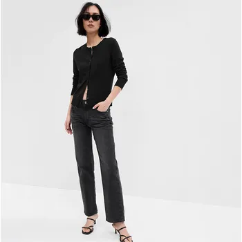 Dámský svetr Svetr GAP Crew Cardigan True Black V2 XXS