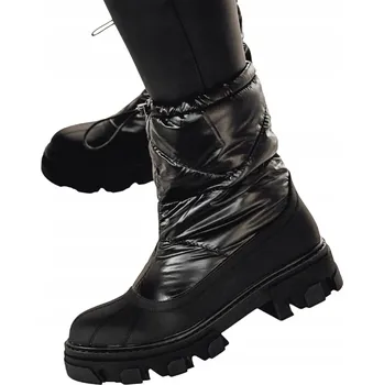 Dámská zimní obuv Dámské zateplené sněhule na silné podrážce černé ZY0548 - 39