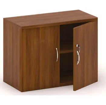Kancelářská sestava Nástavba 2-dveřová MIRELLI, 800 x 400 x 600 mm, ořech