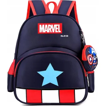 Dětský batoh Batoh + školní pouzdro/taštička Ledvinka Kapitán Amerika pro chlapce do školky/školy