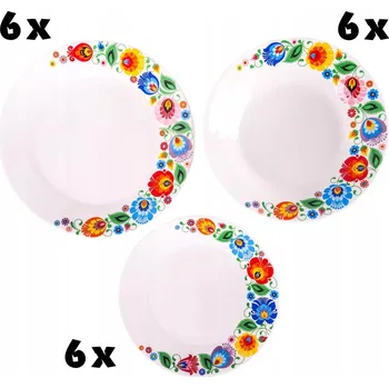 Talíř Jídelní a kávový servis Folkstar 18 ks