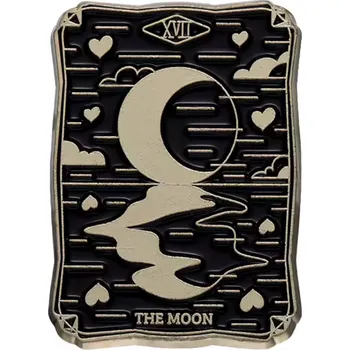 Brož Pin / Brož Odznáček - karta tarotu - THE MOON / MĚSÍC