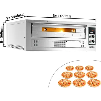 Příprava pizzy G.Gastro Plynová trouba na pizzu 9x35cm