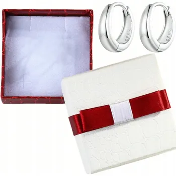 Náušnice Stříbrné Náušnice RYZOST 925 Kroužky OBROČE STŘÍBRO Jednoduché KRUHY 11.5mm