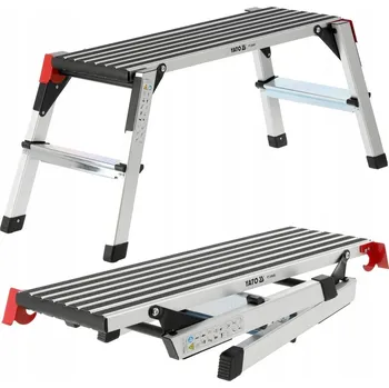 Žebřík Plošina Yato, skládací, hliníková, 49 cm, 150 kg, 2 příčky