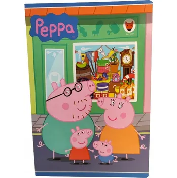 Sešit Sešit A5 s linkami (trojlinka) prasátko Pepa St. Majewski, 16 listů