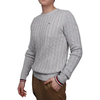 Dámské spodní prádlo Tommy Jeans svetr šedý kulatý velikost S