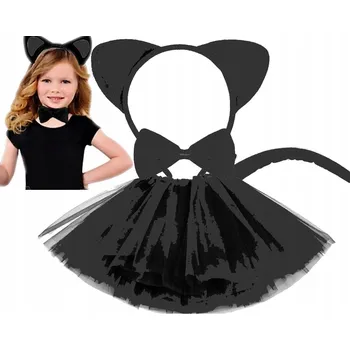 Karnevalový kostým Sada KOČKA černá kočka sukýnka maska kostým kostým karneval