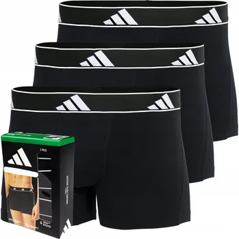Boxerky 3x pánské boxerky Adidas PRODYŠNÉ ČERNÉ BAVLNĚNÉ pohodlné 3 PACK
