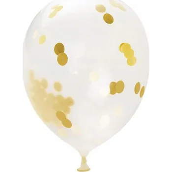 Balónek Balónek TORO 30cm zlaté konfety 5ks