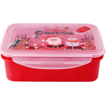 Dóza na potraviny Plastová dóza s víčkem TORO 1500ml vánoční motiv