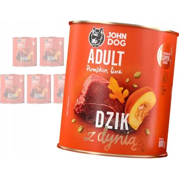 Krmivo pro psa John Dog krmivo mokrá s dýní a divočákem 6x800 g