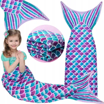 Prostěradlo Dečka Hopki 50 x 135 cm fialová Mořská panna Ariel