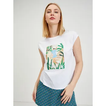 Oblečení a móda Bílé dámské tričko ORSAY - Dámské Orsay šedá 2067090