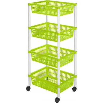 Úložný box Krabička na kolečkách, odstíny zelené