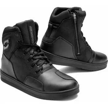 Moto obuv BOTY OZONE SPIN BLACK/BLACK PODRÁŽKA 38