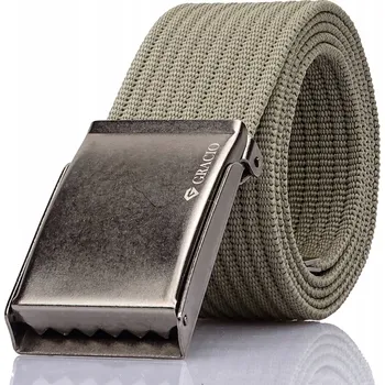 Opasek Pánský PLÁTĚNÝ DLOUHÝ PÁSEK GRACIO 135 cm KHAKI