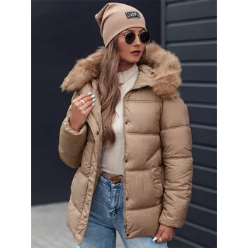 Dámská parka Dámská bunda zimní NORDKOLL prošívaná s kapucí TY4709 Barva: Khaki, Velikost: S