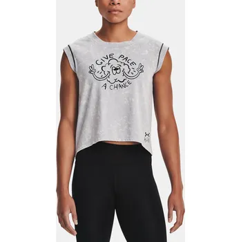 Dámské tričko Under Armour Give Pace A Chance SS 1361377-014 Šedá SM