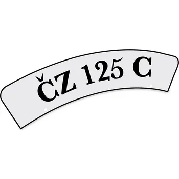 Blatník karosérie Tabulka na přední blatník - nápis ČZ125C