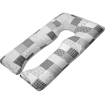 SCAMP Těhotenský polštář/přesýpací hodiny 75 × 135 cm Patchwork šedá