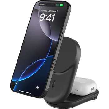 Belkin UltraCharge™ Qi2 25W 2v1 Magnetická nabíječka pro iPhone/AirPods, s USB-C, černá