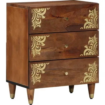 Noční stolek vidaXL Noční skříňka se zásuvkou Medová hnědá 50 x 33 x 62 cm [4018745]