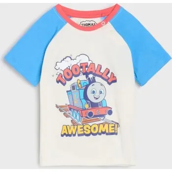 Chlapecké oblečení Sinsay - Bavlněná košilka s potiskem Thomas&Friends - krémová - 504EJ-01X - 504EJ-01X-104