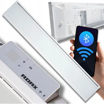 Přímotop Skleněný infračervený ohřívač ADAX 600W – úsporný, s WiFi