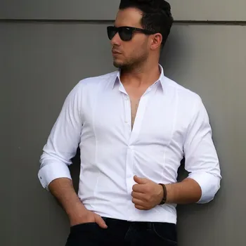 Pánská košile Košile Rubaska pánská NOVÁ kolekce slim s dlouhým rukávem bavlna velikost 3XL