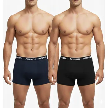 Boxerky PÁNSKÉ BOXERKY PATRIOTIC 2-PACK ČERNO-MODRÉ vel. M