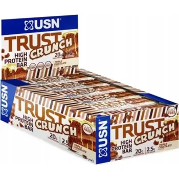 USN TRUST CRUNCH BAR 12x60g PROTEINOVÁ TYČINKA Trojitá čokoláda