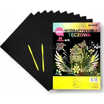 Obraz ND17_SZ-78281 Duhové stírací obrázky A4, vzor WZ-5 (10 archů)