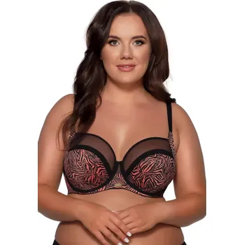 Podprsenka Dámská podprsenka TIGER SSS 1130/3 Terakota s černou - AVA terracotta 70H