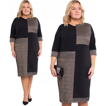 Dámské šaty Černé šaty se zvířecím vzorem 62