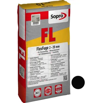 Průmyslové lepidlo Hmota spárovací Sopro FlexFuge černá 25 kg