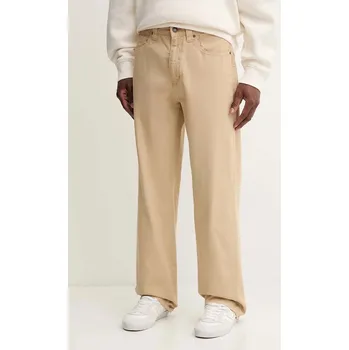 Dámská móda Bavlněné kalhoty Guess Jeans M5YB67.WHFR1 béžová 80X, vel. 34/32